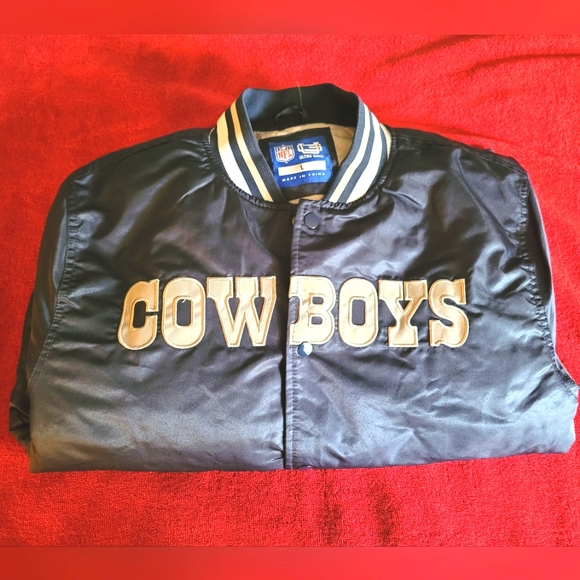 SOLD!! Dallas Cowboy ultra game quilt line full snap navy blue jacket - Large - Picture 1 of 9